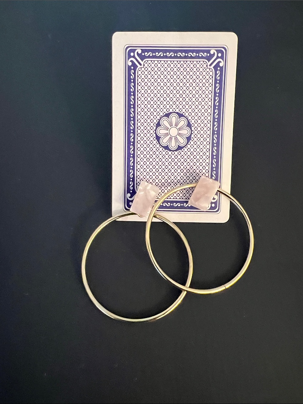 Gold Hoop Earrings with Pink Stone Accent - Women Jewelry